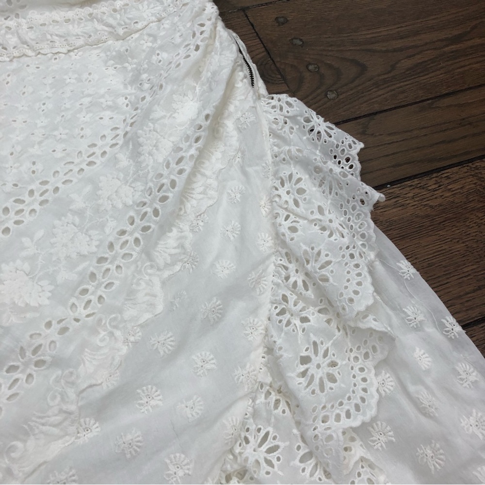 NWT Ulla Johnson Gwyneth One Shoulder Eyelet White Midi Dress - Picture 3 of 7